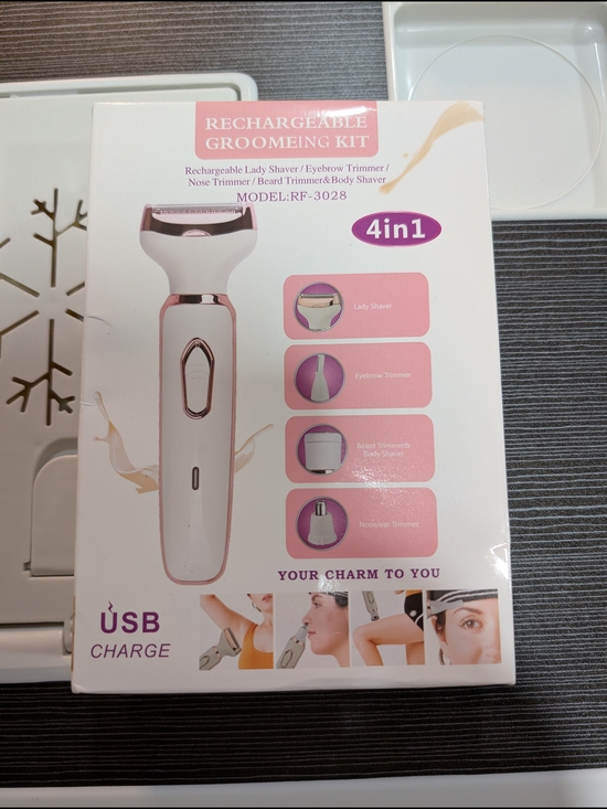 No Label Other - Rechargeable 4-in-1 Ladies Grooming Kit - Pink/White